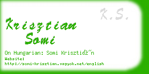 krisztian somi business card